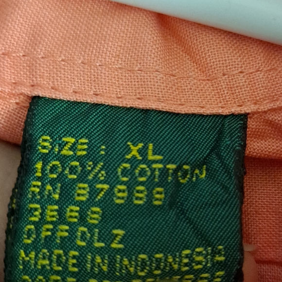 Cabela's salmon/pink long sleeve button down shirt  NWOT Vintage - Picture 2 of 5